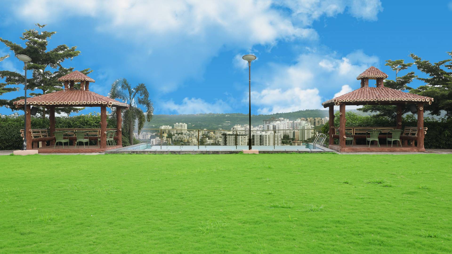 The Emerald - Hill Top Lawn With Infinity Pool at Sunny's World Pune (4)